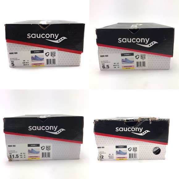 Saucony Womens Ride ISO Navy Purple Running Shoes - Picture 8 of 8